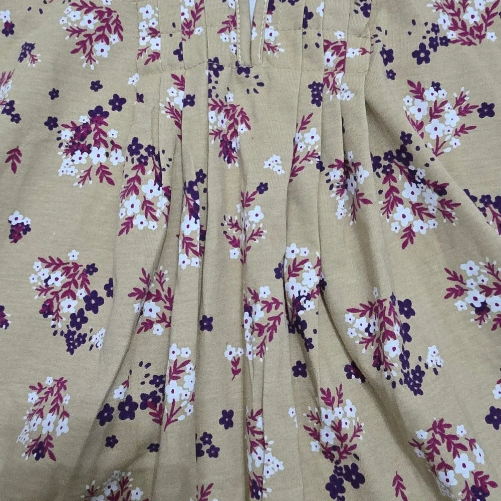 Woman Within Floral Pintuck Tunic Top Women 5X 38/40 Short Sleeve New - Picture 7 of 7